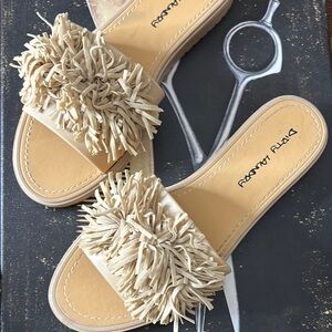 Dirty Laundry Tan Fringe Sandals